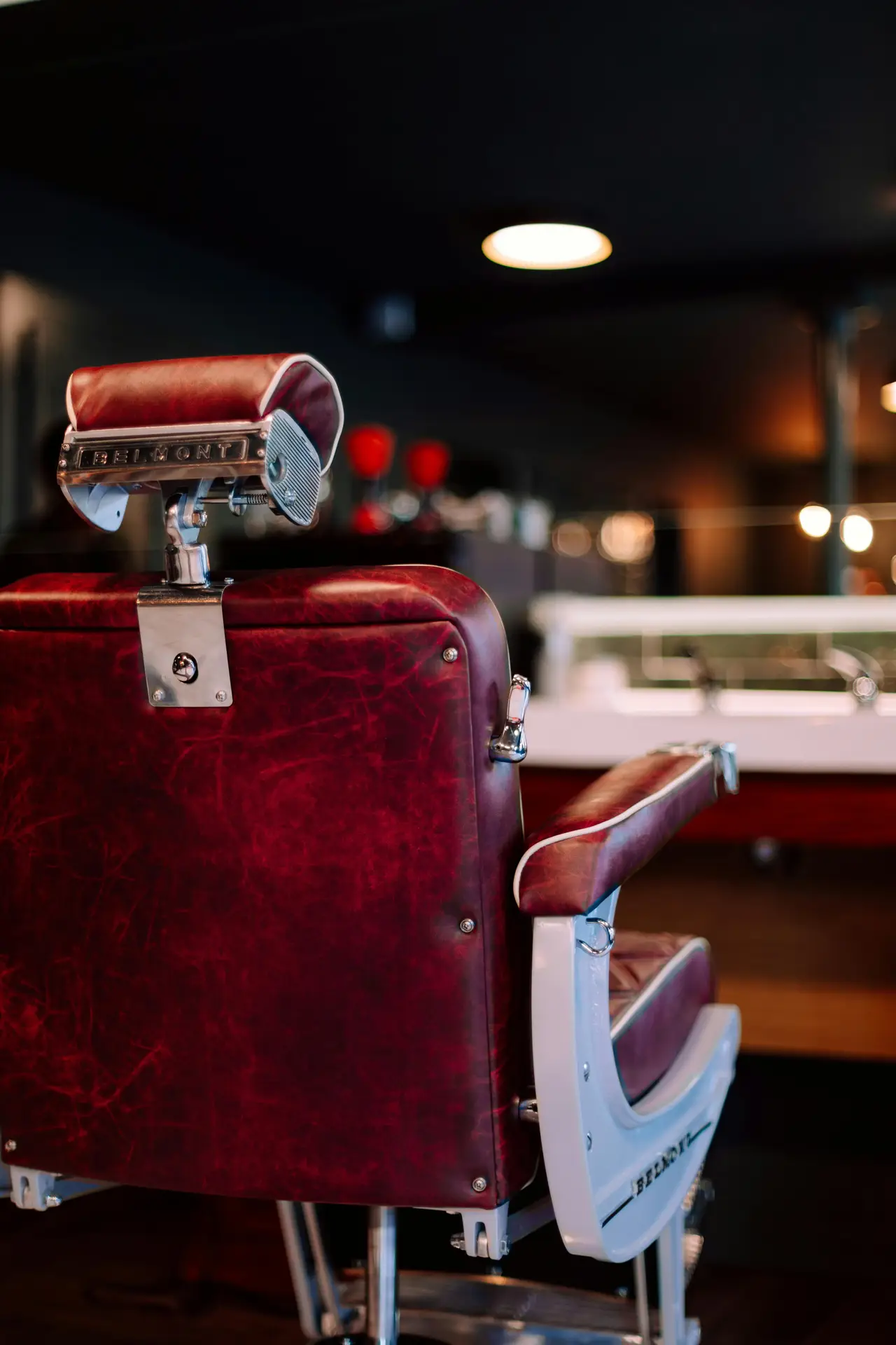 Welcome Home 67 Explore the vintage leather barber chair in a stylish Geneva barber shop.