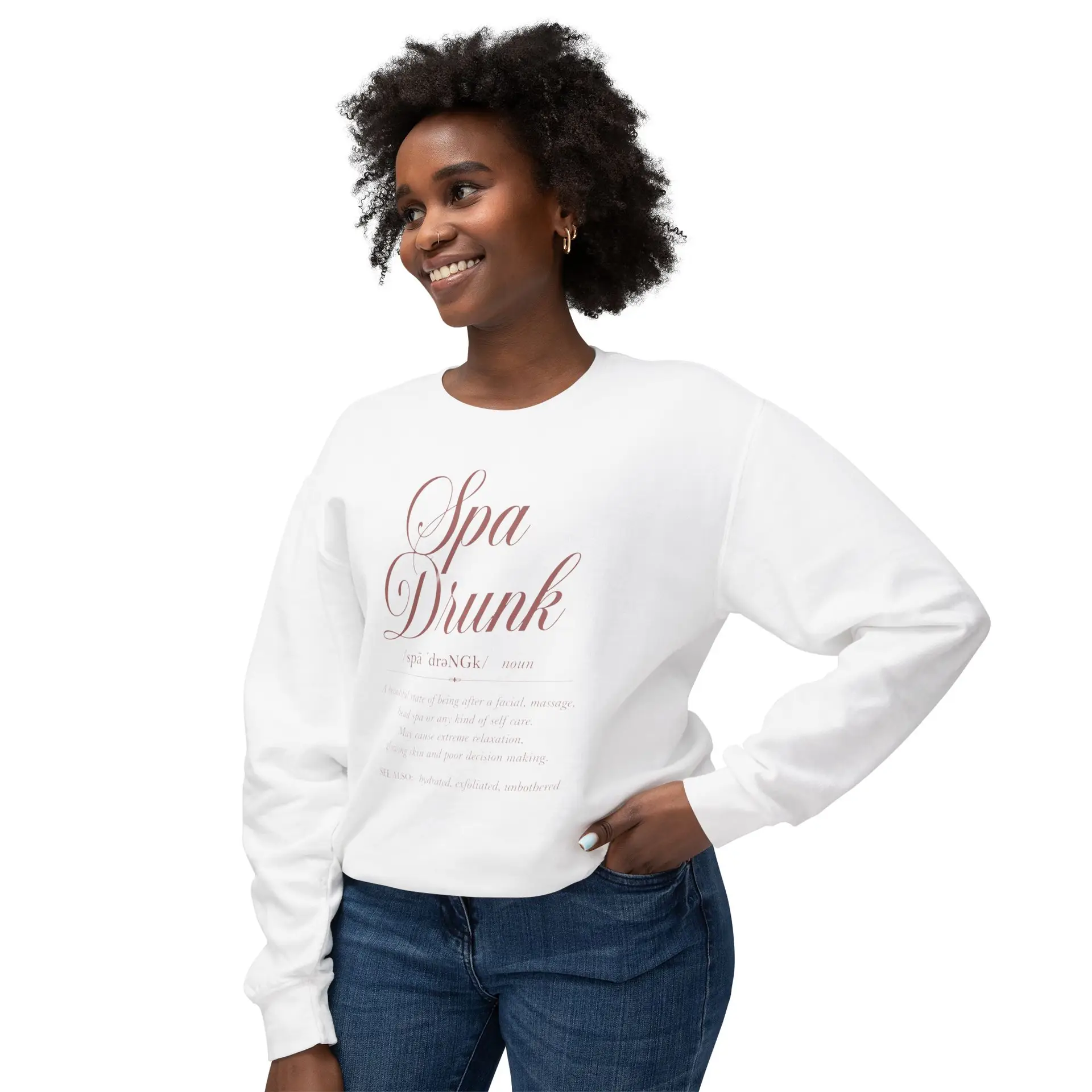 Esthetician Sweatshirt, Massage Therapist Sweatshirt, Head Spa, Spa Drunk sweatshirt | Relaxation spa typography crewneck