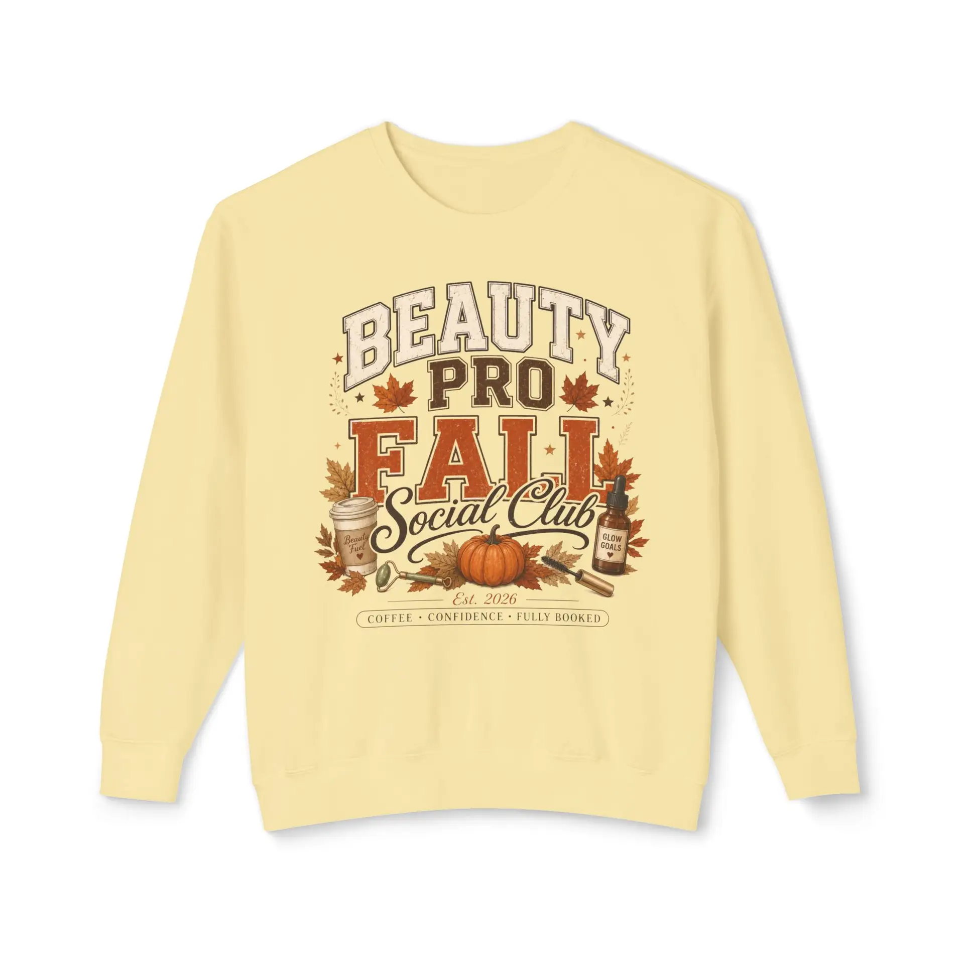 Beauty Pro Fall Social Club Sweatshirt | Pumpkin Leaves Coffee Autumn 7 Beauty Pro Fall Social Club Sweatshirt | Pumpkin Leaves Coffee Autumn - Image 7