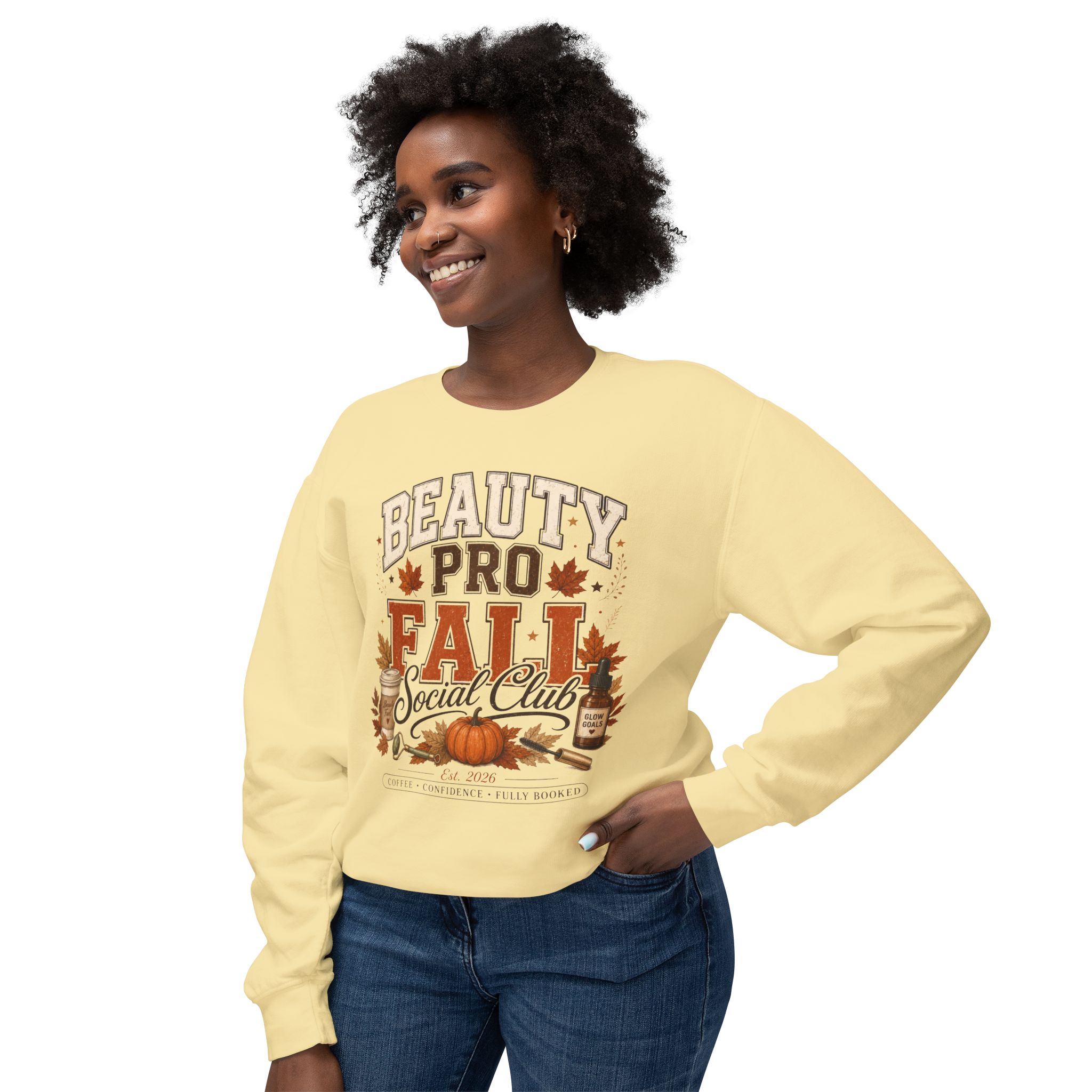 Beauty Pro Fall Social Club Sweatshirt | Pumpkin Leaves Coffee Autumn 8 Beauty Pro Fall Social Club Sweatshirt | Pumpkin Leaves Coffee Autumn - Image 8