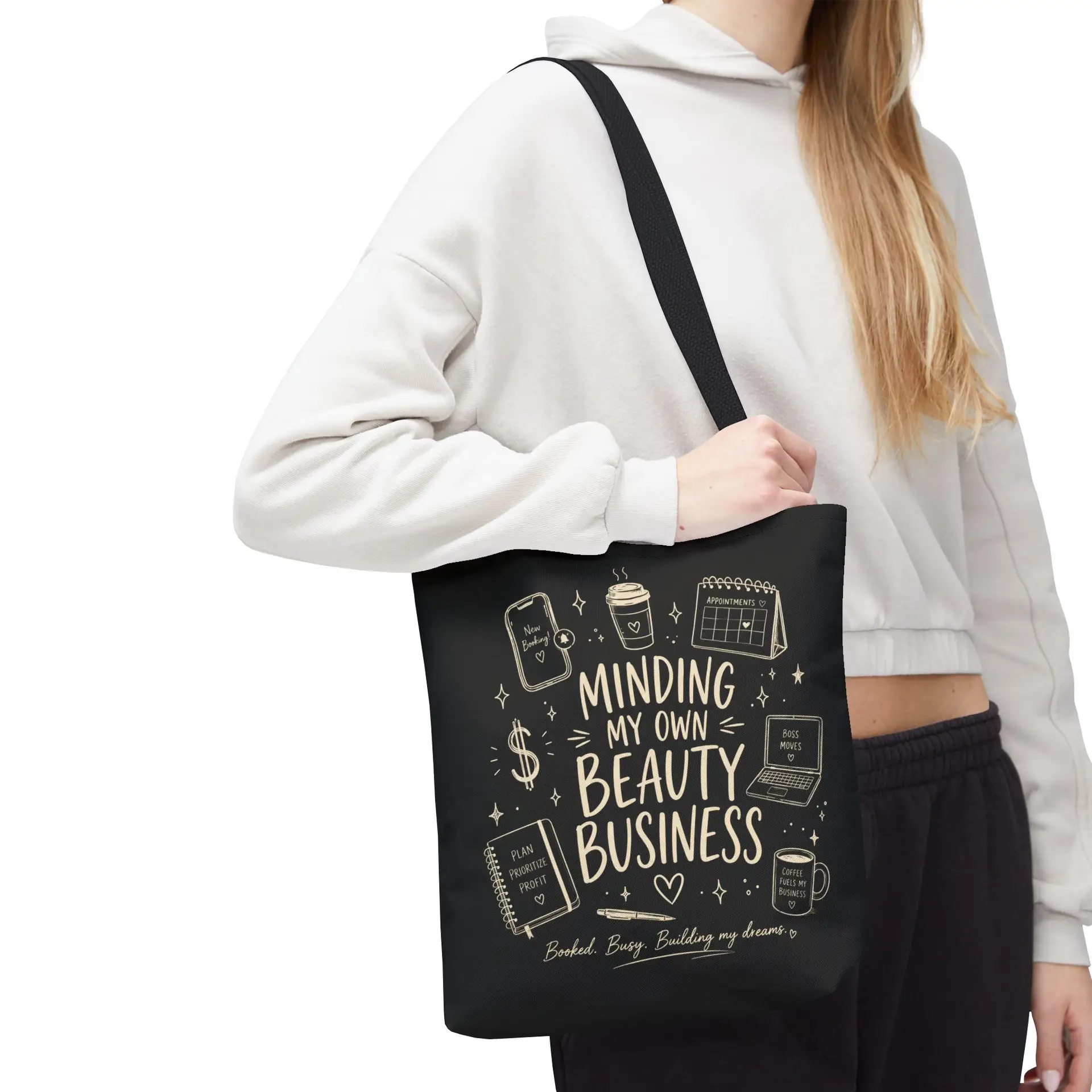 Minding My Own Beauty Business Tote Bag, Esthetician Gift, Salon Owner Tote, Beauty Boss Bag, Small Business Owner 2 Minding My Own Beauty Business Tote Bag, Esthetician Gift, Salon Owner Tote, Beauty Boss Bag, Small Business Owner - Image 2