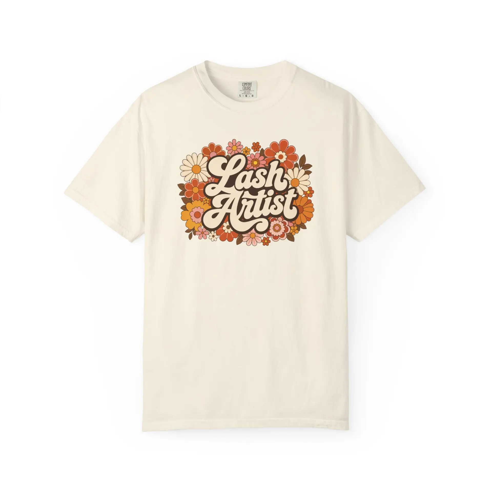 Lash Artist floral retro script T-Shirt | vintage flower eyelash technician tee Esthetician Tee Beauty Professional 5 Lash Artist floral retro script T-Shirt | vintage flower eyelash technician tee Esthetician Tee Beauty Professional - Image 5