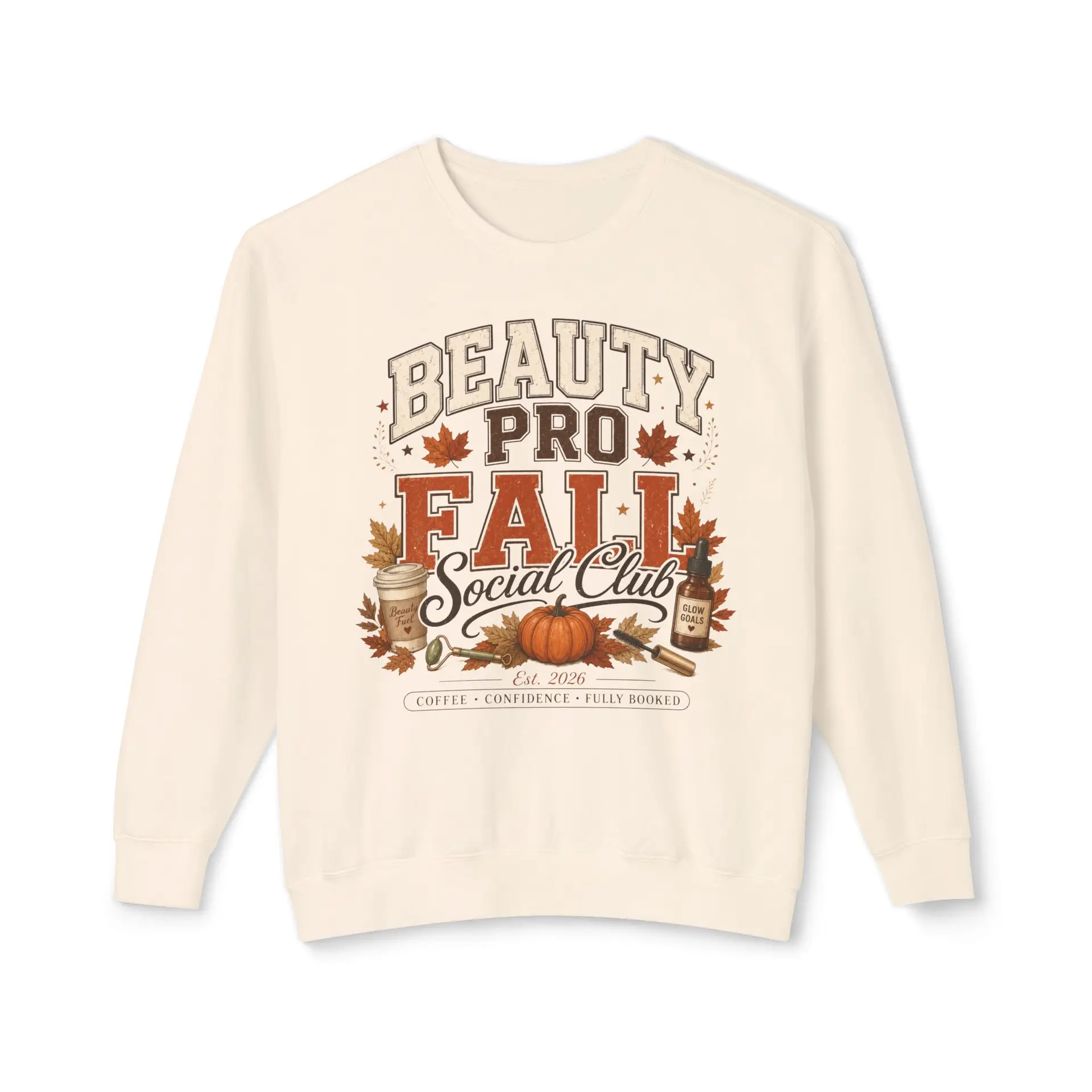 Beauty Pro Fall Social Club Sweatshirt | Pumpkin Leaves Coffee Autumn 3 Beauty Pro Fall Social Club Sweatshirt | Pumpkin Leaves Coffee Autumn - Image 3