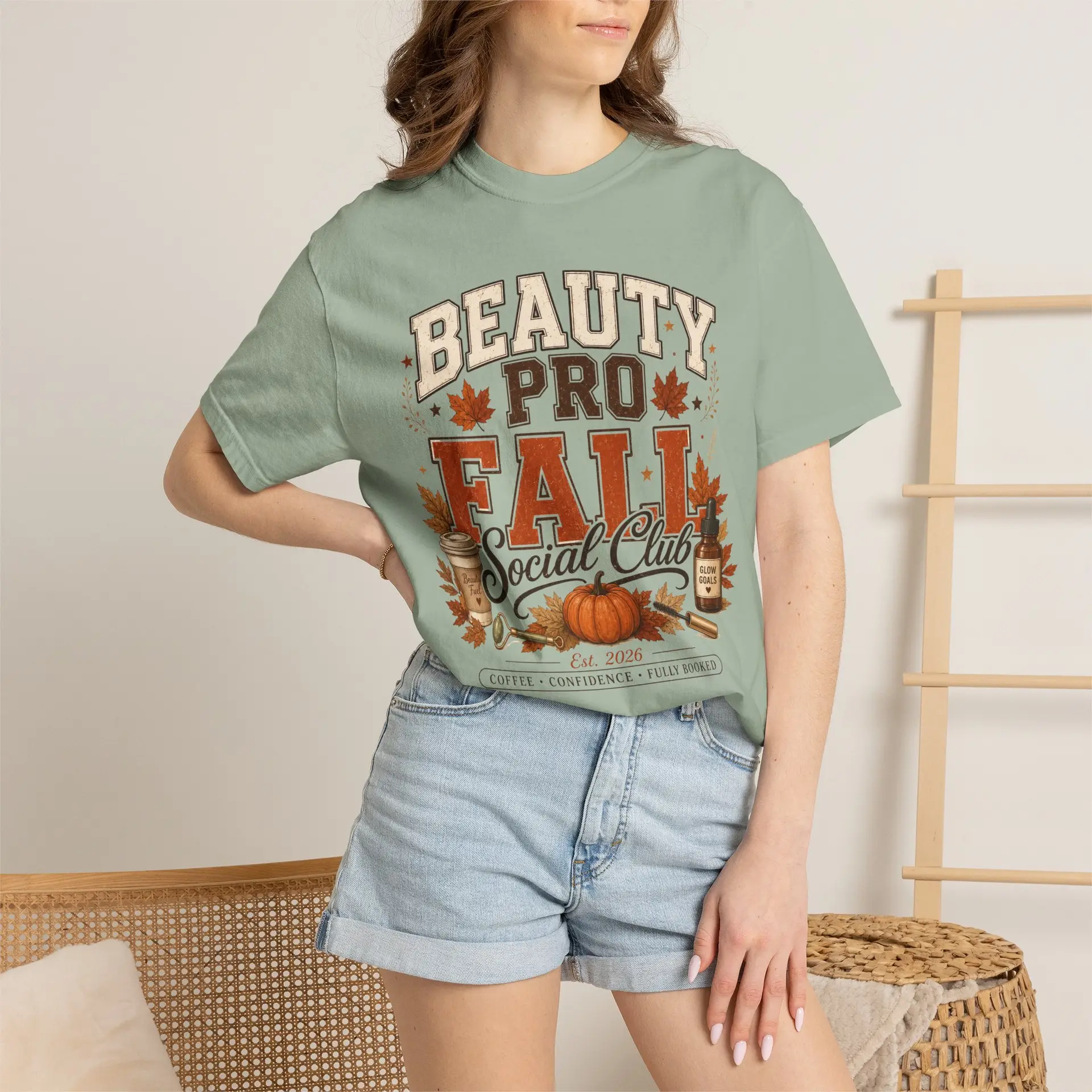 Beauty Pro Fall Social Club tee | Beauty Pro Fall design, pumpkins & leaves, Cozy Autumn Graphic Tee 9 Beauty Pro Fall Social Club tee | Beauty Pro Fall design, pumpkins & leaves, Cozy Autumn Graphic Tee - Image 9