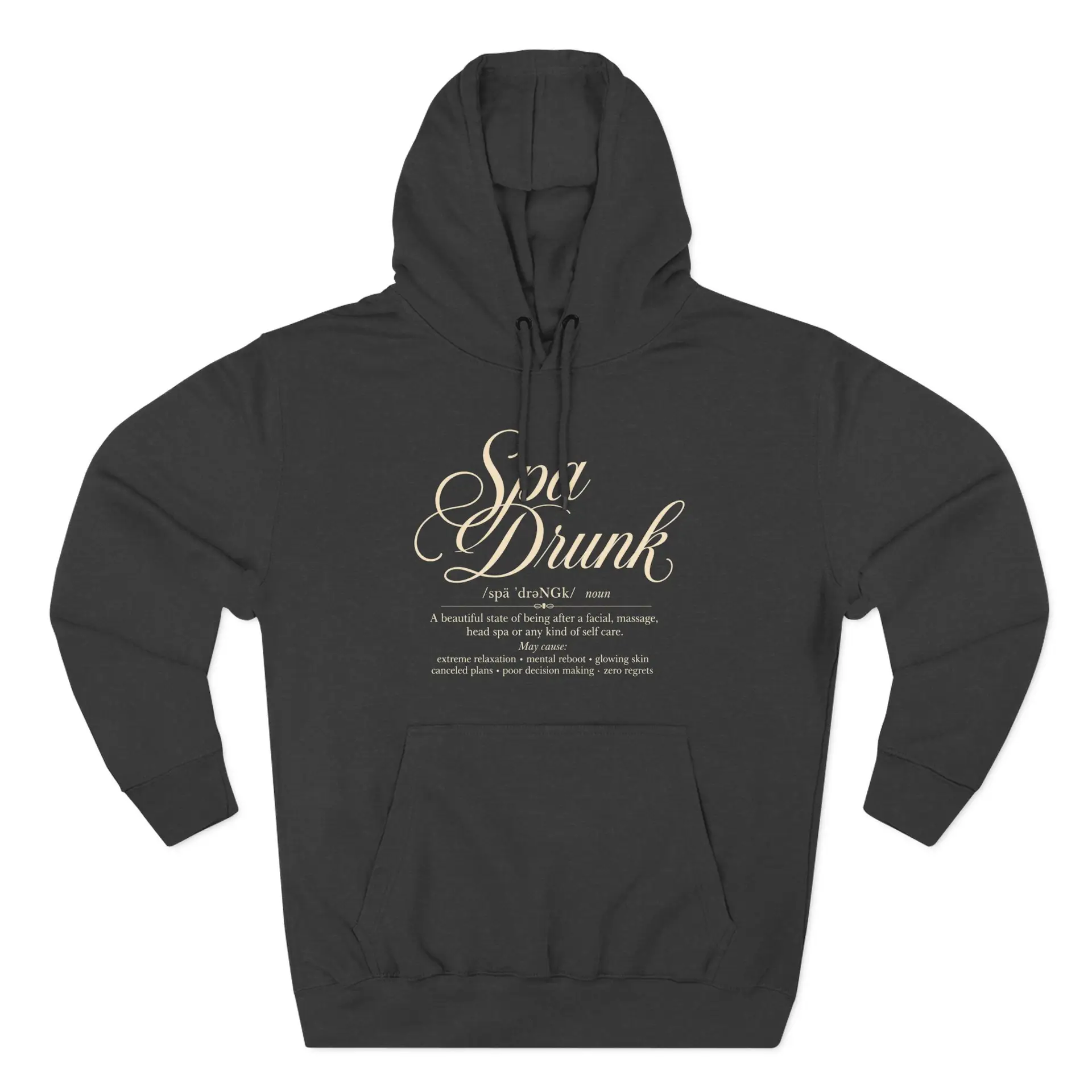 Spa Drunk script text hoodie, Esthetician Uniform, Massage Therapist, Head Spa Apparel