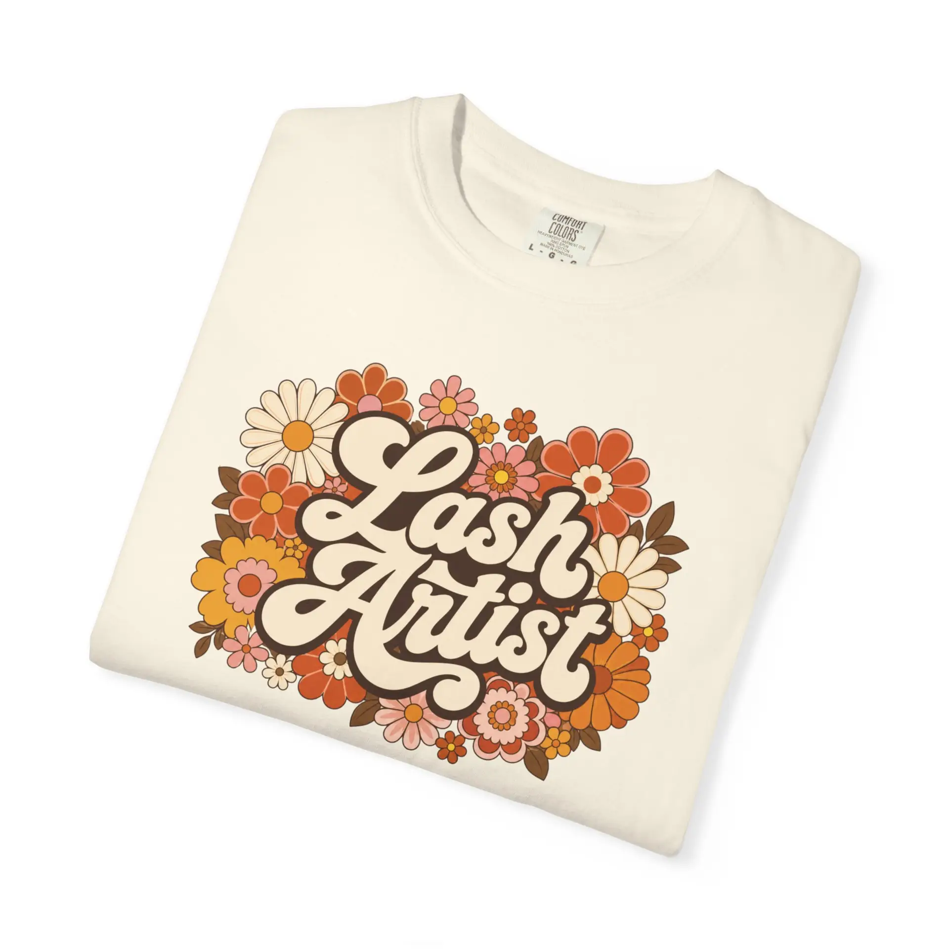 Lash Artist floral retro script T-Shirt | vintage flower eyelash technician tee Esthetician Tee Beauty Professional 6 Lash Artist floral retro script T-Shirt | vintage flower eyelash technician tee Esthetician Tee Beauty Professional - Image 6