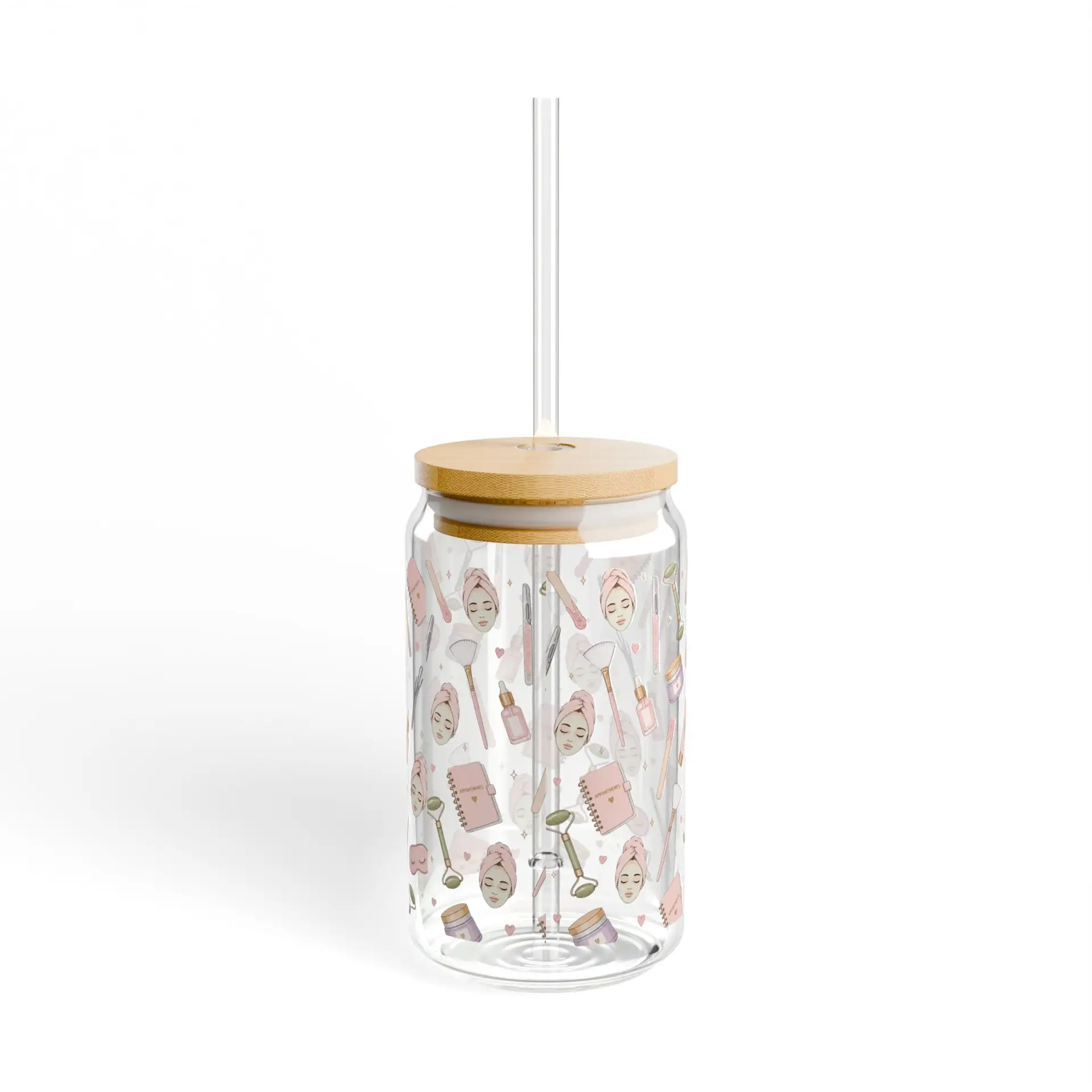 Esthetician Class Can Cup with Bamboo Lid & Straw I Spa Professional Gift I Skincare Lover Iced Coffee Glass I Beauty Industry Drinkware 6 Esthetician Class Can Cup with Bamboo Lid & Straw I Spa Professional Gift I Skincare Lover Iced Coffee Glass I Beauty Industry Drinkware - Image 6