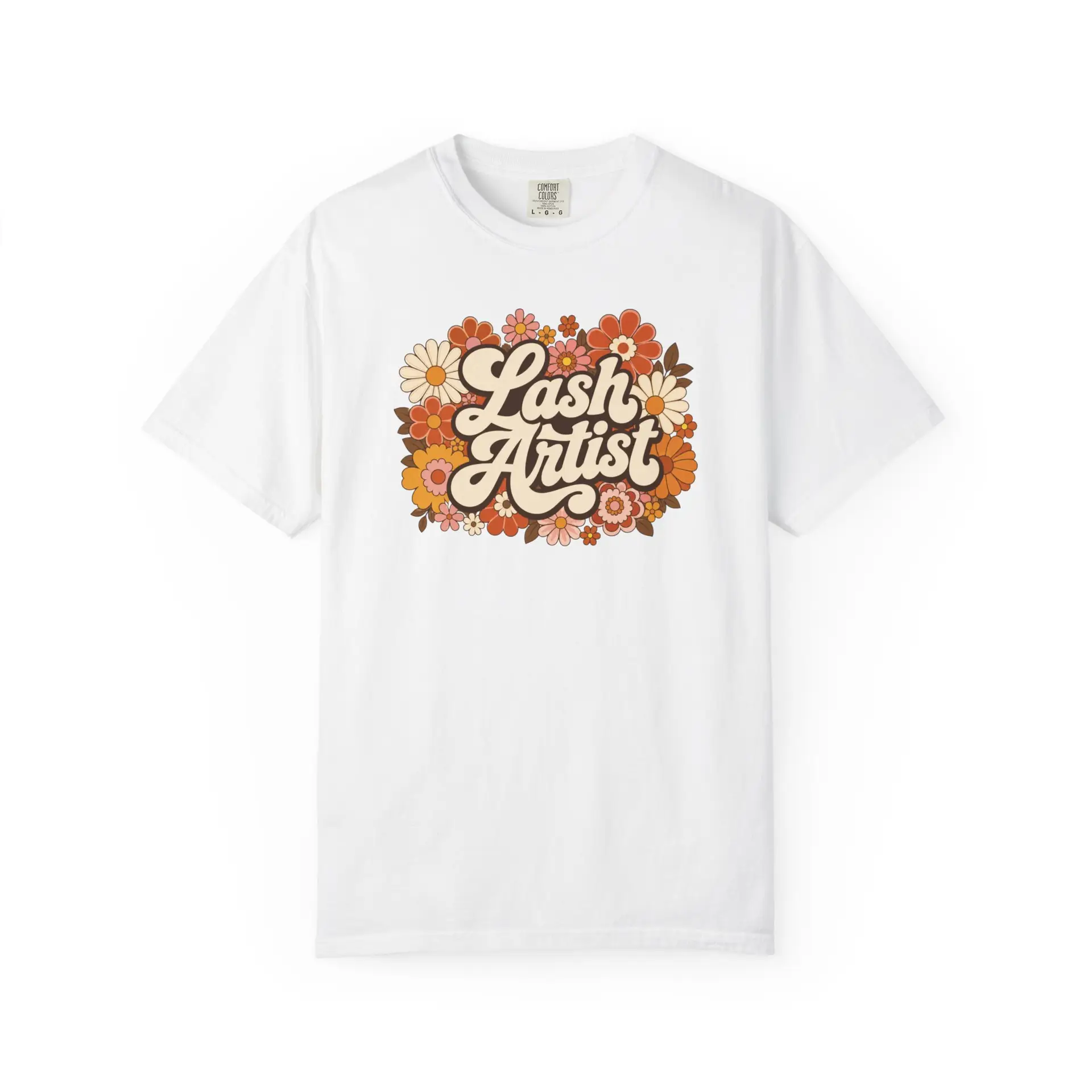 Lash Artist floral retro script T-Shirt | vintage flower eyelash technician tee Esthetician Tee Beauty Professional 8 Lash Artist floral retro script T-Shirt | vintage flower eyelash technician tee Esthetician Tee Beauty Professional - Image 8