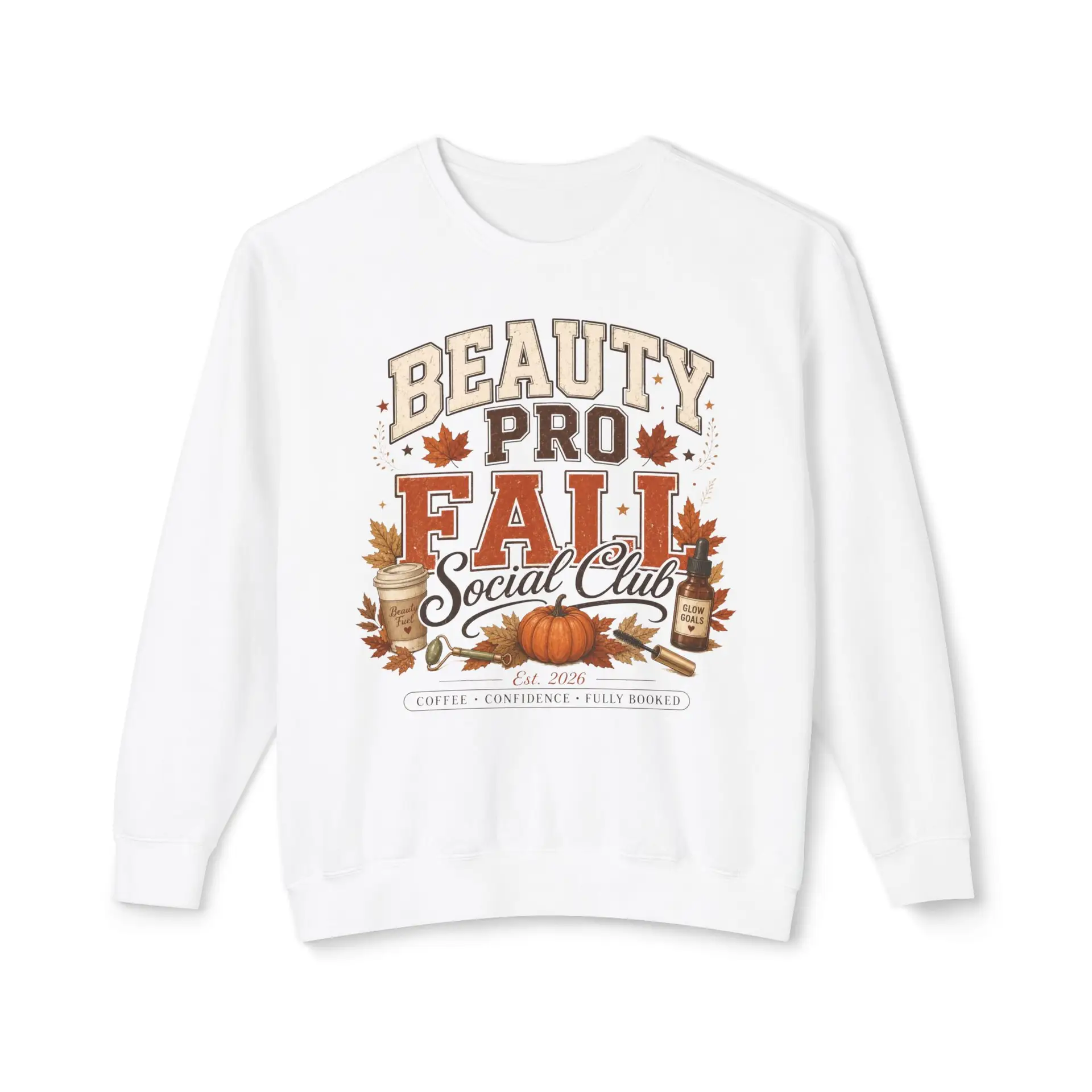Beauty Pro Fall Social Club Sweatshirt | Pumpkin Leaves Coffee Autumn 2 Beauty Pro Fall Social Club Sweatshirt | Pumpkin Leaves Coffee Autumn - Image 2