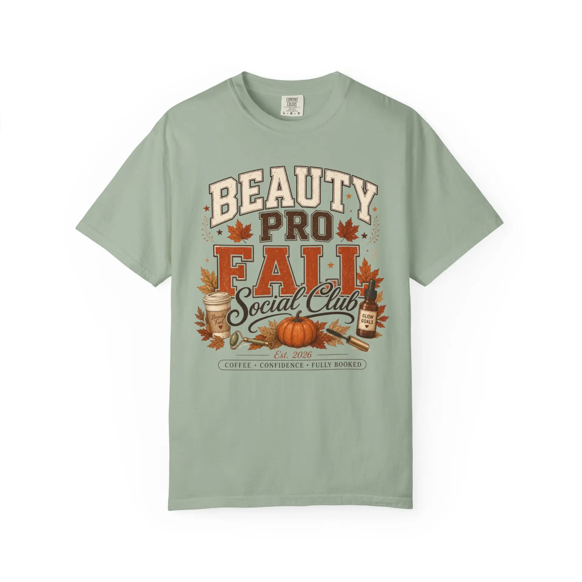 Beauty Pro Fall Social Club tee | Beauty Pro Fall design, pumpkins & leaves, Cozy Autumn Graphic Tee 7 Beauty Pro Fall Social Club tee | Beauty Pro Fall design, pumpkins & leaves, Cozy Autumn Graphic Tee - Image 7