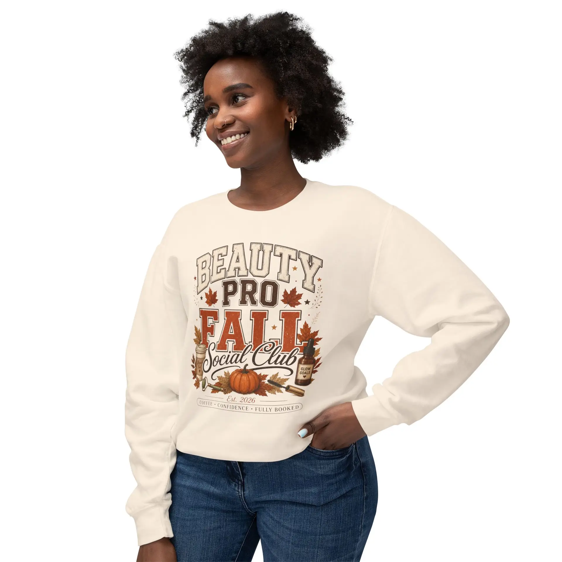 Beauty Pro Fall Social Club Sweatshirt | Pumpkin Leaves Coffee Autumn 4 Beauty Pro Fall Social Club Sweatshirt | Pumpkin Leaves Coffee Autumn - Image 4