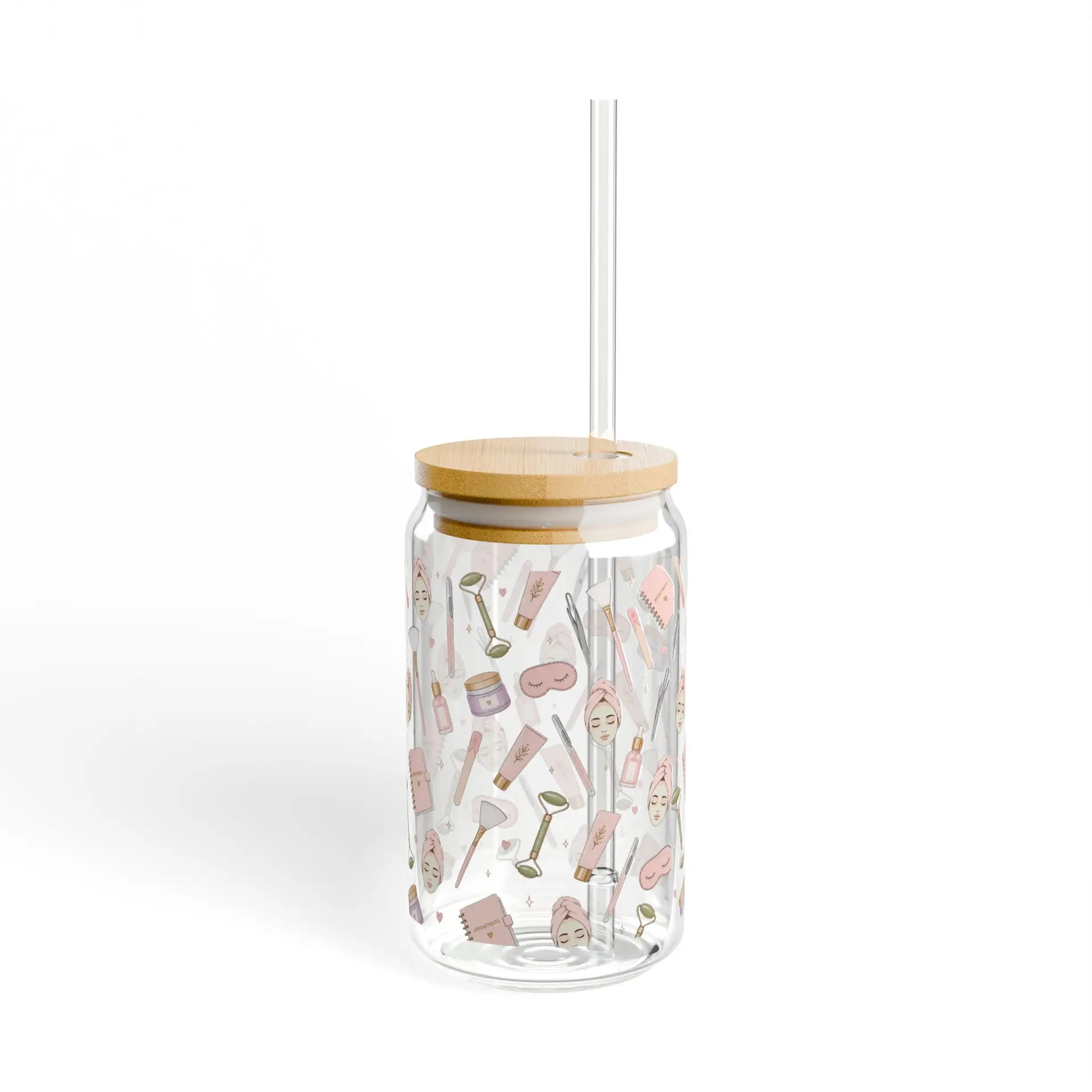 Esthetician Class Can Cup with Bamboo Lid & Straw I Spa Professional Gift I Skincare Lover Iced Coffee Glass I Beauty Industry Drinkware 5 Esthetician Class Can Cup with Bamboo Lid & Straw I Spa Professional Gift I Skincare Lover Iced Coffee Glass I Beauty Industry Drinkware - Image 5