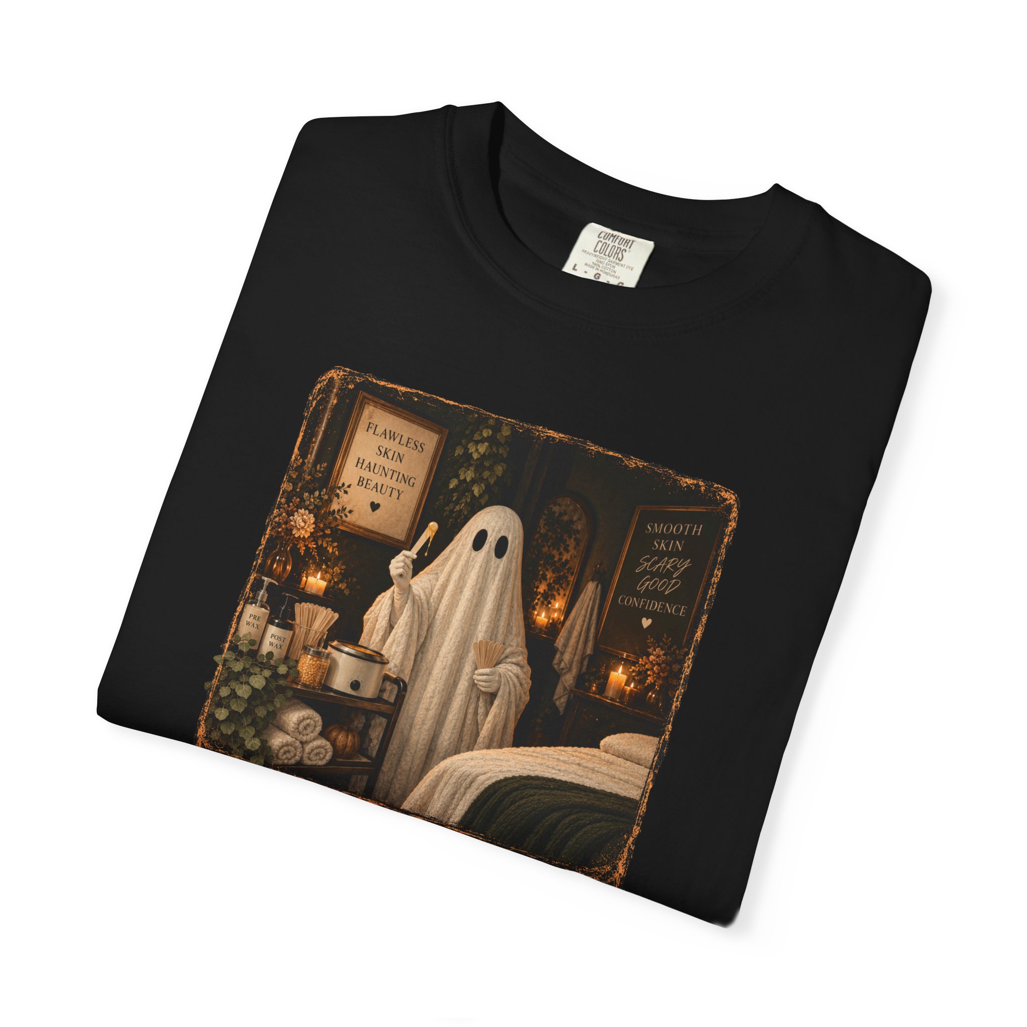 Spooky Ghost Wax Specialist Tee, Fall Esthetician Shirt, Halloween Beauty Professional Gift 3 Spooky Ghost Wax Specialist Tee, Fall Esthetician Shirt, Halloween Beauty Professional Gift - Image 3