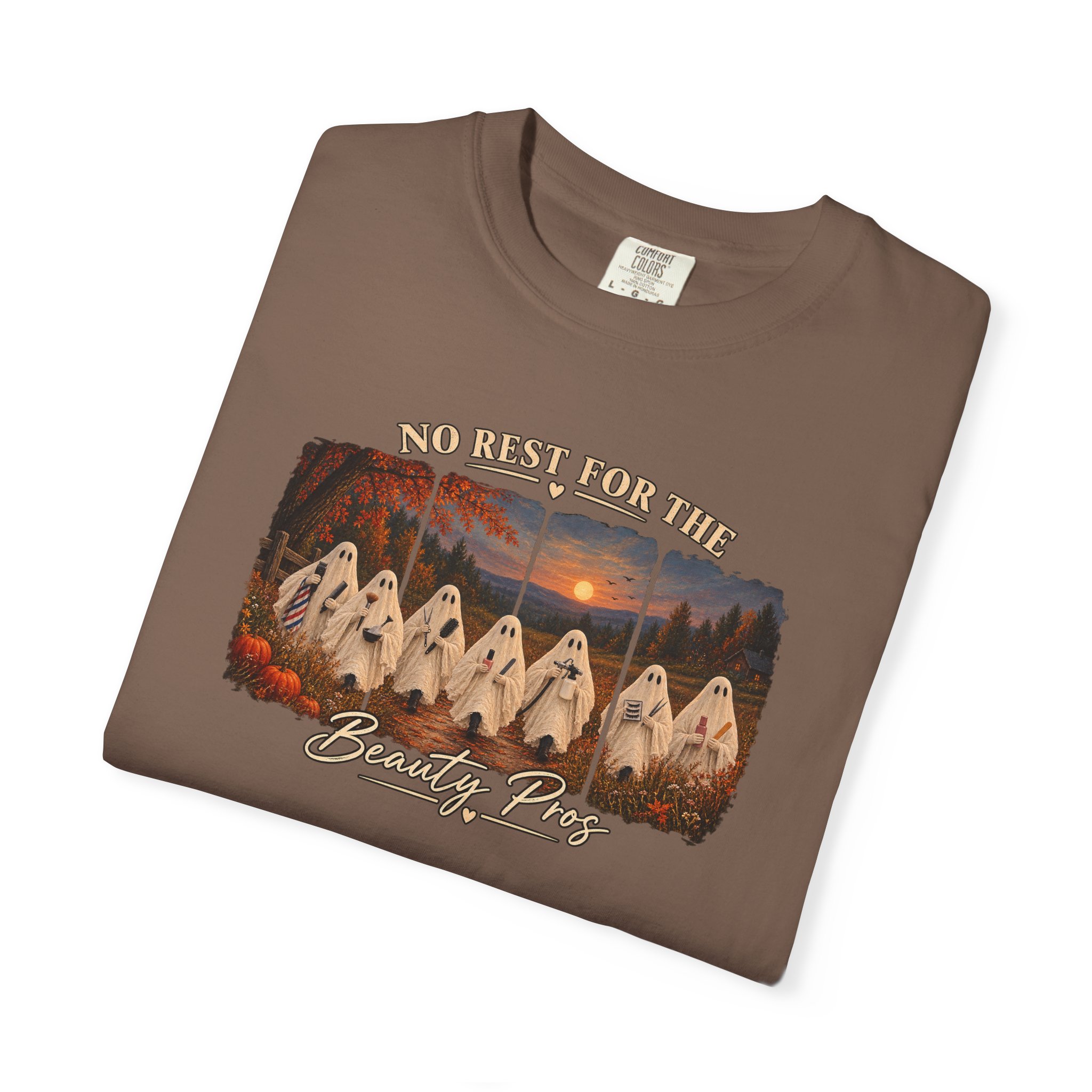 Spooky Ghost Beauty Professionals Tee, Fall Salon Group Shirt, Halloween Crew Gift 9 Spooky Ghost Beauty Professionals Tee, Fall Salon Group Shirt, Halloween Crew Gift - Image 9