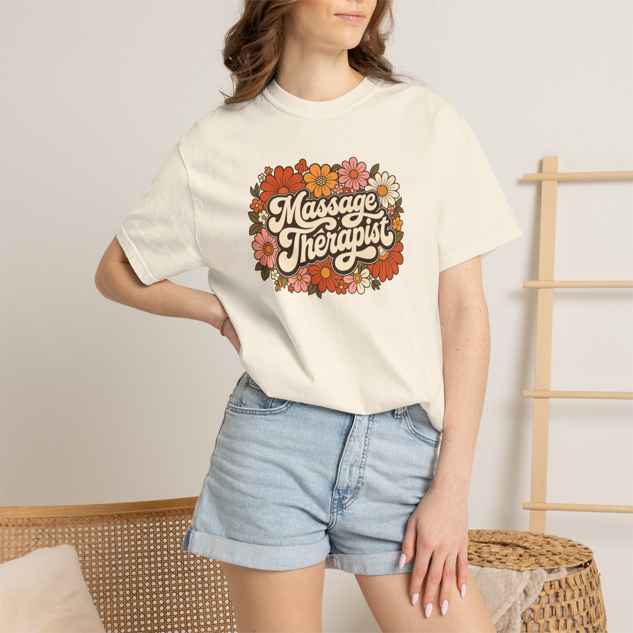 Massage Therapist floral retro design T-Shirt | therapist tee 8 Massage Therapist floral retro design T-Shirt | therapist tee - Image 8