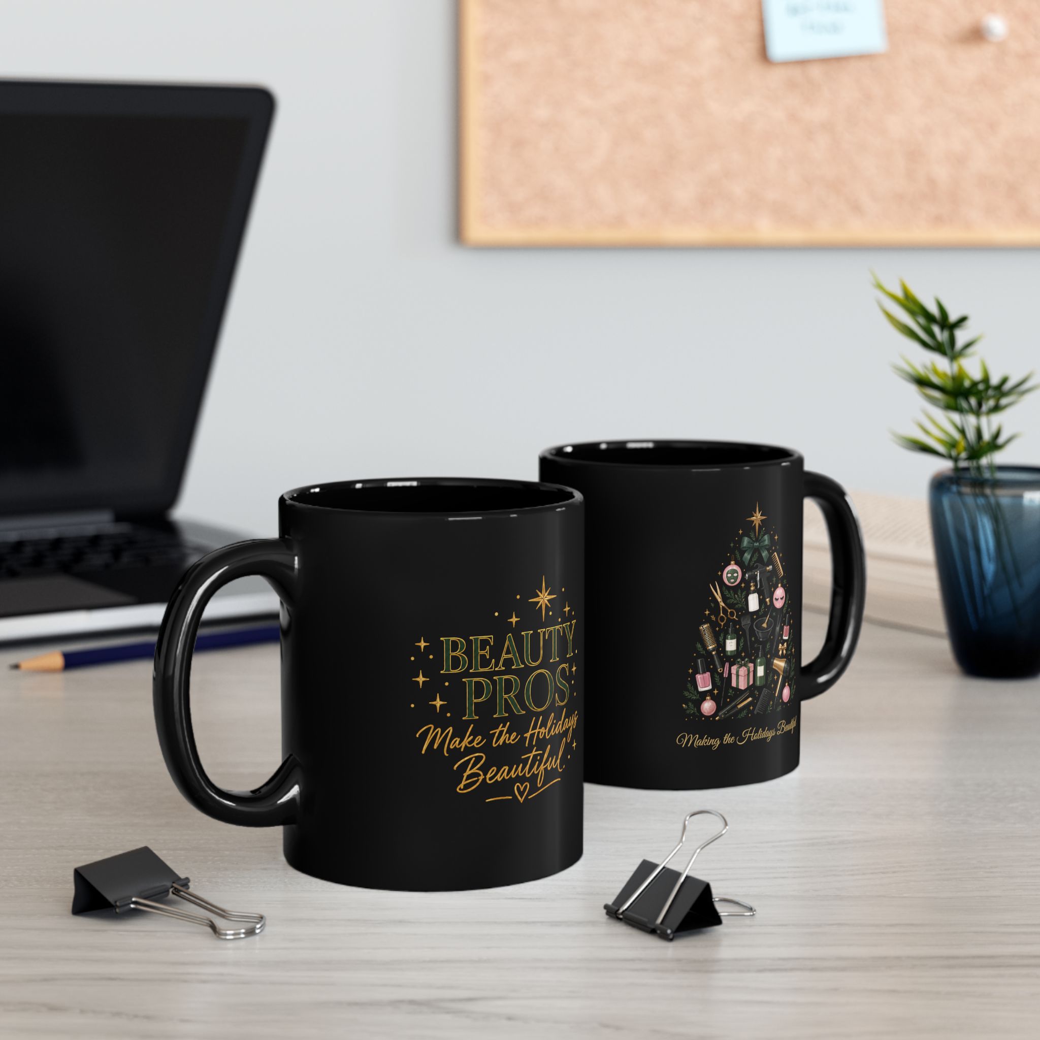 Making the Holidays Beautiful Mug | Beauty Professional Christmas Coffee Mug | Hairstylist, Nail Tech & Esthetician Gift | Salon Holiday Mug 2 Making the Holidays Beautiful Mug | Beauty Professional Christmas Coffee Mug | Hairstylist, Nail Tech & Esthetician Gift | Salon Holiday Mug - Image 2