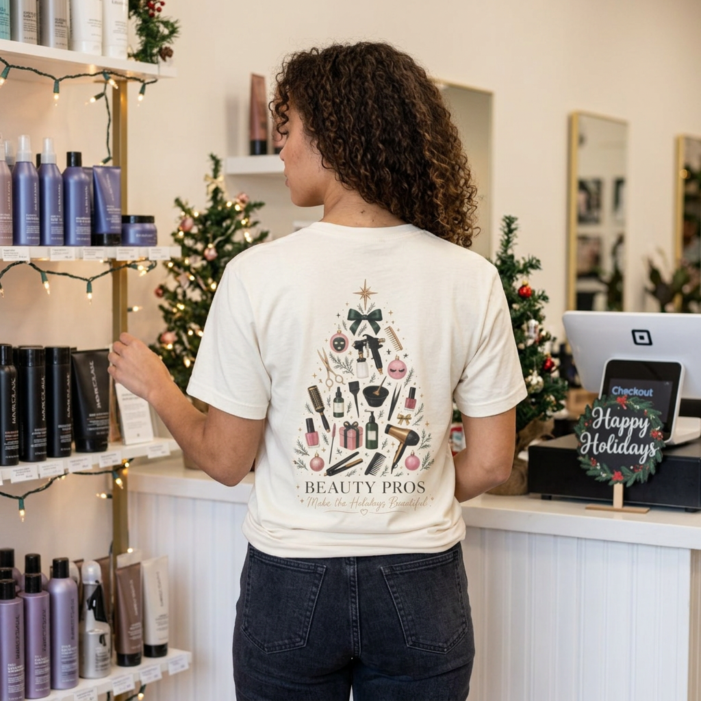Beauty Pros Christmas Shirt | Hair Stylist Christmas Tee | Esthetician Holiday Shirt | Salon Christmas Shirt | Beauty Pro Gift 1 Beauty Pros Christmas Shirt | Hair Stylist Christmas Tee | Esthetician Holiday Shirt | Salon Christmas Shirt | Beauty Pro Gift