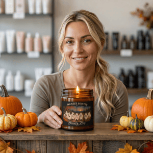 Fall Beauty Professionals Ghost Candle, Esthetician Gift, Salon Halloween Decor