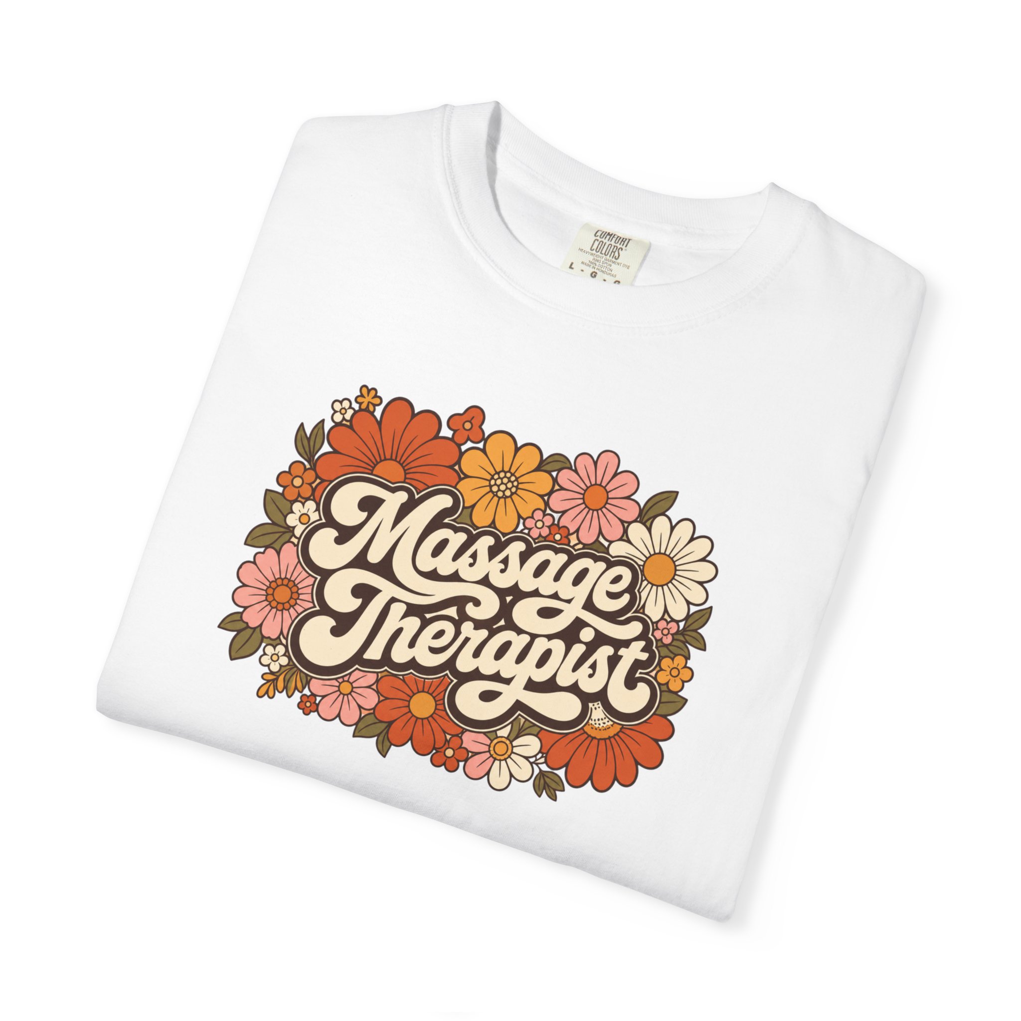 Massage Therapist floral retro design T-Shirt | therapist tee 3 Massage Therapist floral retro design T-Shirt | therapist tee - Image 3