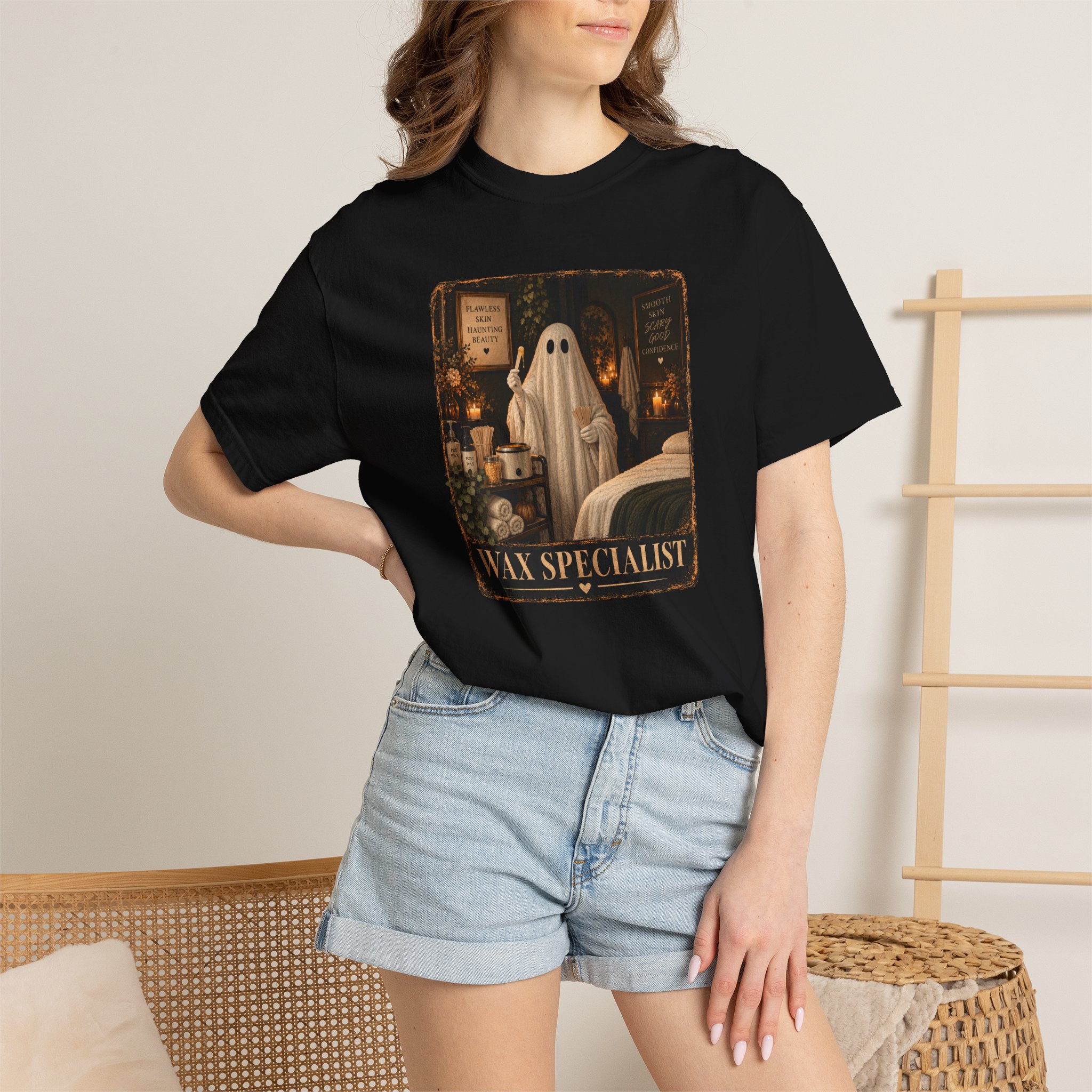 Spooky Ghost Wax Specialist Tee, Fall Esthetician Shirt, Halloween Beauty Professional Gift 4 Spooky Ghost Wax Specialist Tee, Fall Esthetician Shirt, Halloween Beauty Professional Gift - Image 4