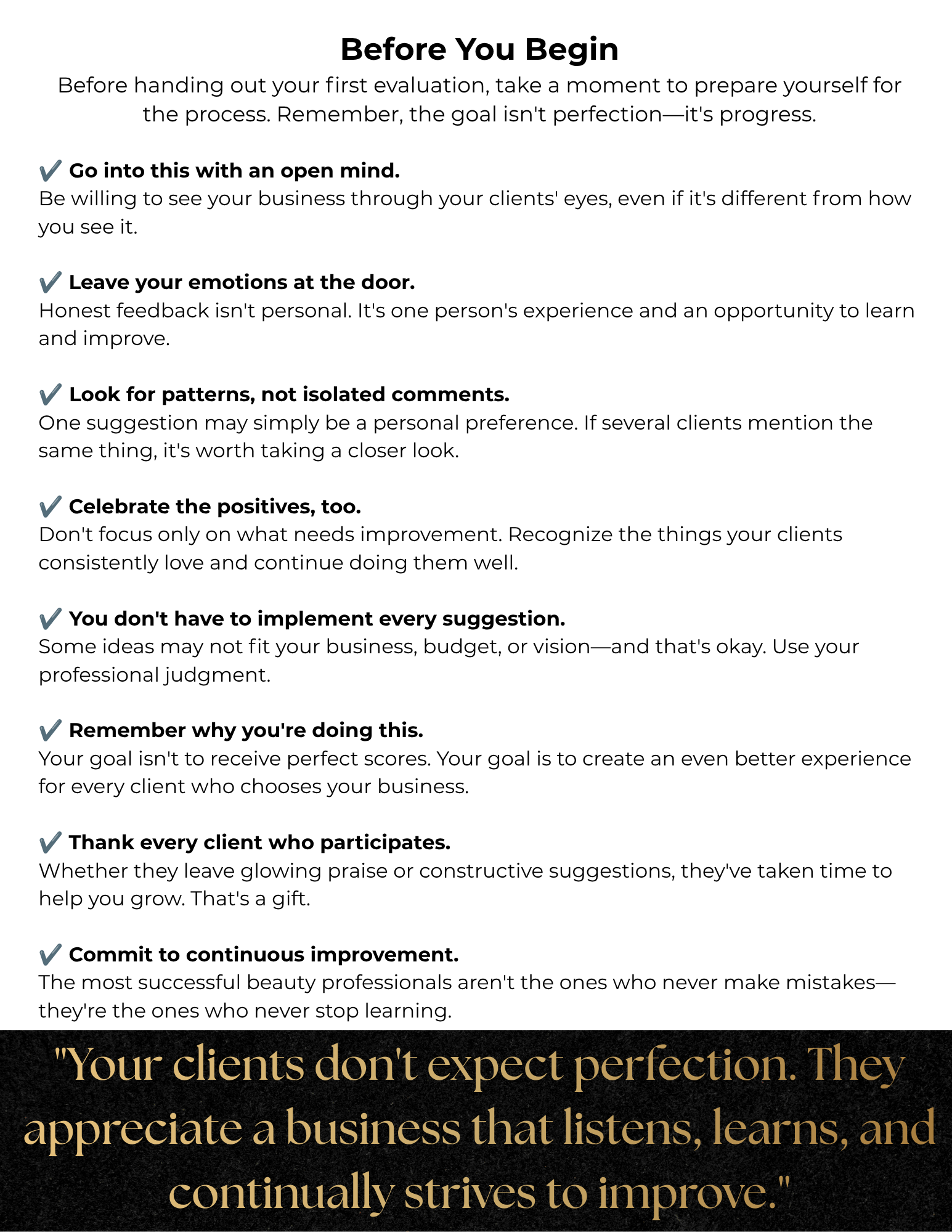 Client Experience Audit Toolkit for Beauty Professionals | Client Feedback Workbook | Solo Business Guide 9 Client Experience Audit Toolkit for Beauty Professionals | Client Feedback Workbook | Solo Business Guide - Image 9
